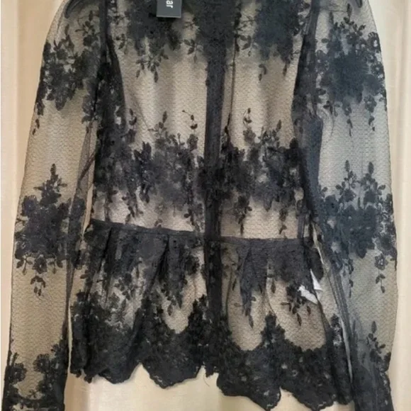 Elegant Black Lace Blouse - Picture 4 of 5